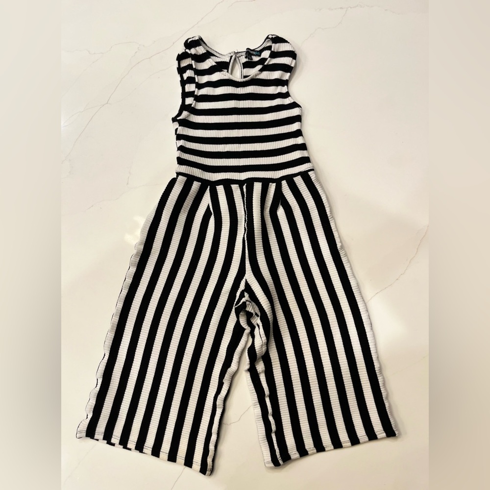 Sequin Hearts Girls Size S Striped Romper